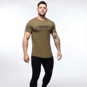 Men’s Small Olive Vanquish Fitness Shirt